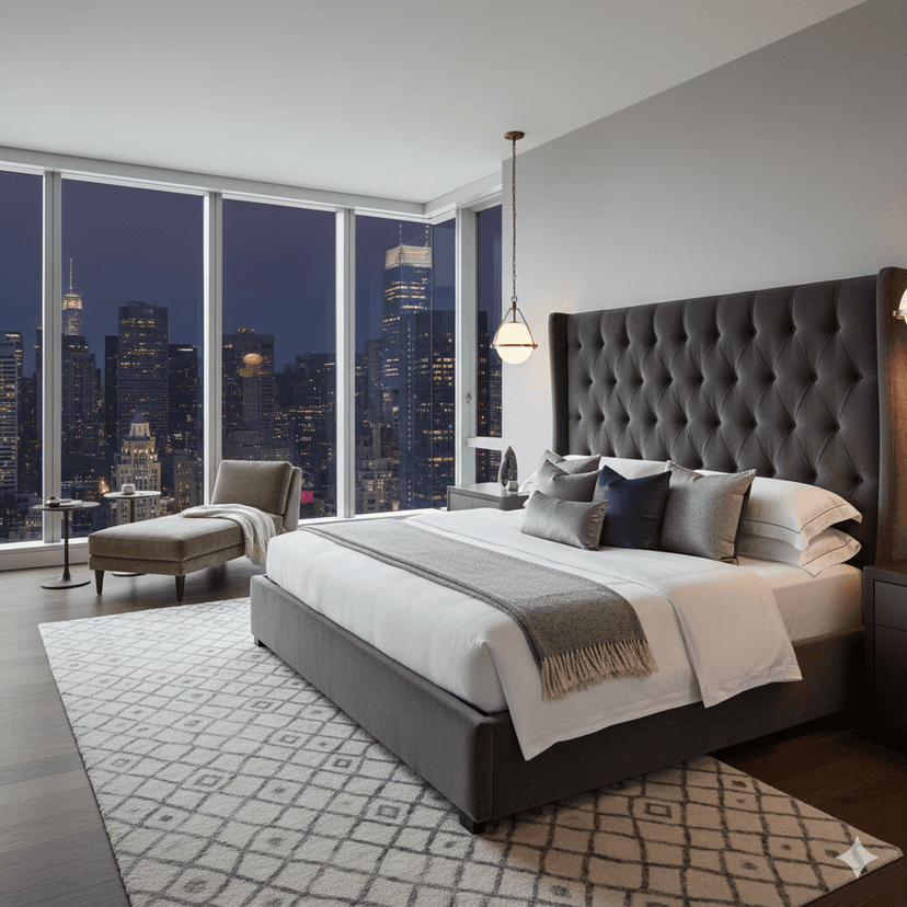 Elegant Master Bedroom with City View
